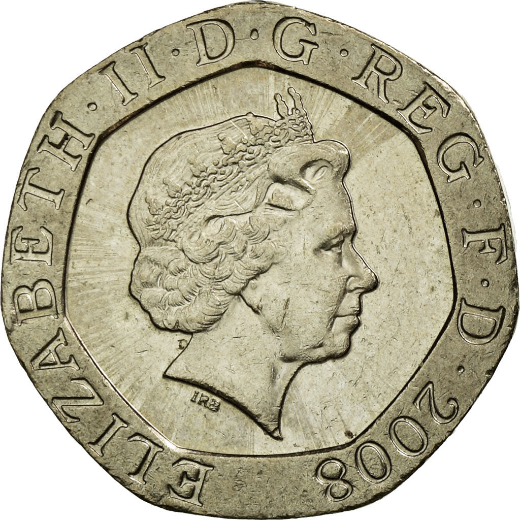 Coin, Great Britain, Elizabeth II, 20 Pence, 2008, EF(40-45), Copper-nickel
