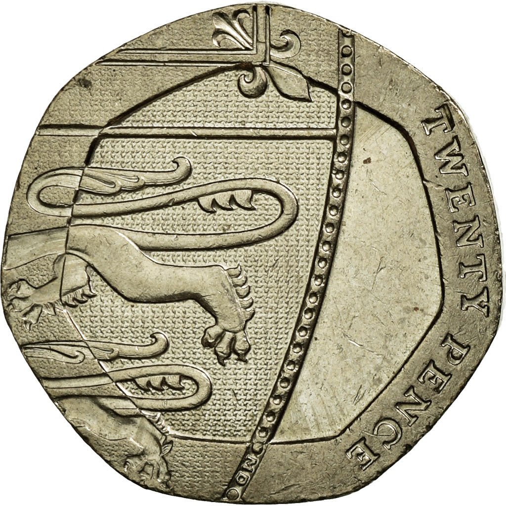 Coin, Great Britain, Elizabeth II, 20 Pence, 2008, EF(40-45), Copper-nickel