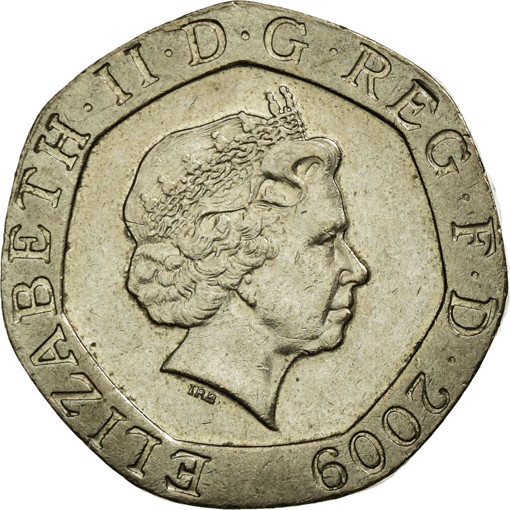 Coin, Great Britain, Elizabeth II, 20 Pence, 2009, EF(40-45), Copper-nickel