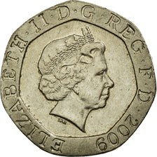 Coin, Great Britain, Elizabeth II, 20 Pence, 2009, EF(40-45), Copper-nickel