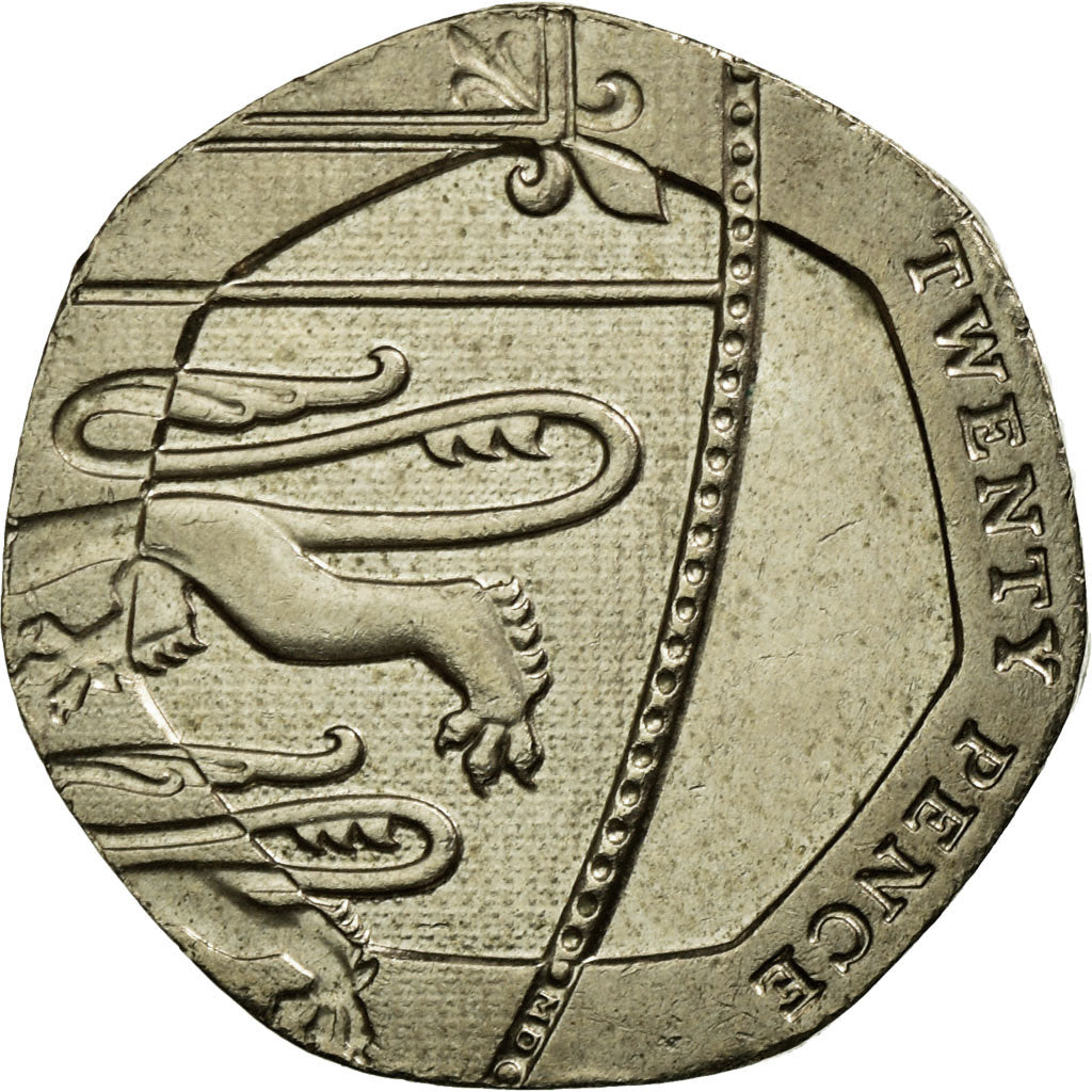 Coin, Great Britain, Elizabeth II, 20 Pence, 2010, EF(40-45), Copper-nickel