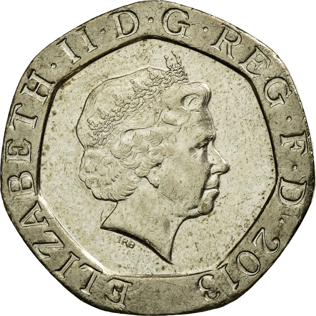 Coin, Great Britain, Elizabeth II, 20 Pence, 2013, EF(40-45), Copper-nickel