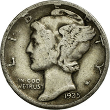 Coin, United States, Mercury Dime, Dime, 1935, U.S. Mint, Denver, VF(20-25)