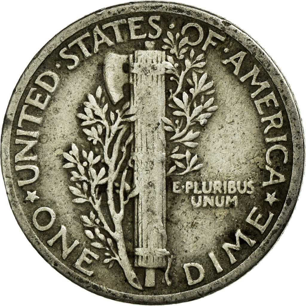 Coin, United States, Mercury Dime, Dime, 1927, U.S. Mint, Philadelphia