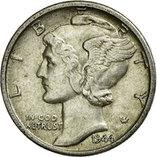 Coin, United States, Mercury Dime, Dime, 1944, U.S. Mint, Denver, EF(40-45)