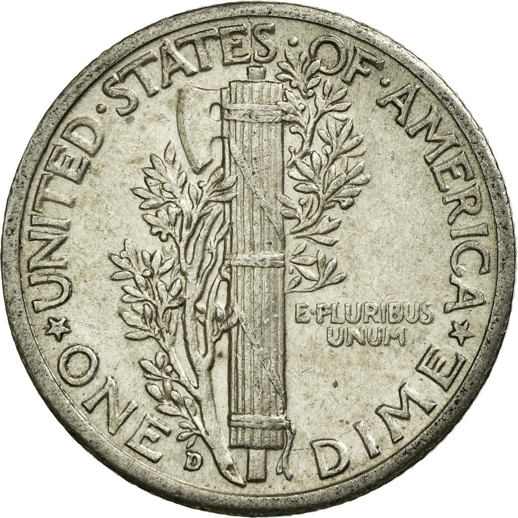 Coin, United States, Mercury Dime, Dime, 1944, U.S. Mint, Denver, EF(40-45)