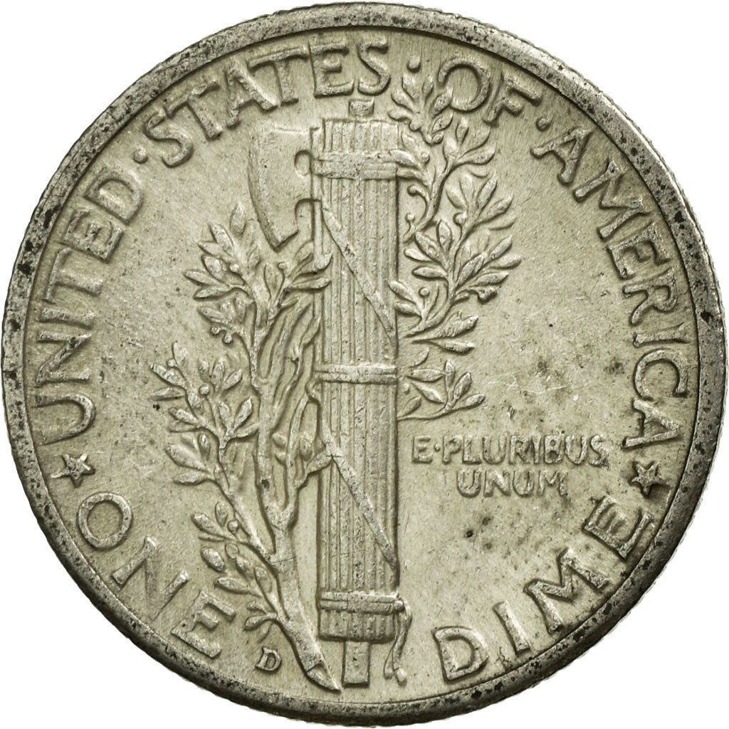 Coin, United States, Mercury Dime, Dime, 1944, U.S. Mint, Denver, EF(40-45)