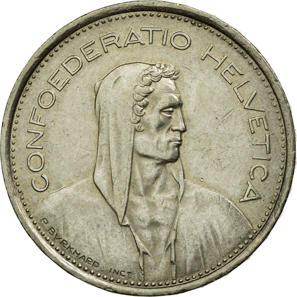 Coin, Switzerland, 5 Francs, 1976, Bern, EF(40-45), Copper-nickel, KM:40a.1