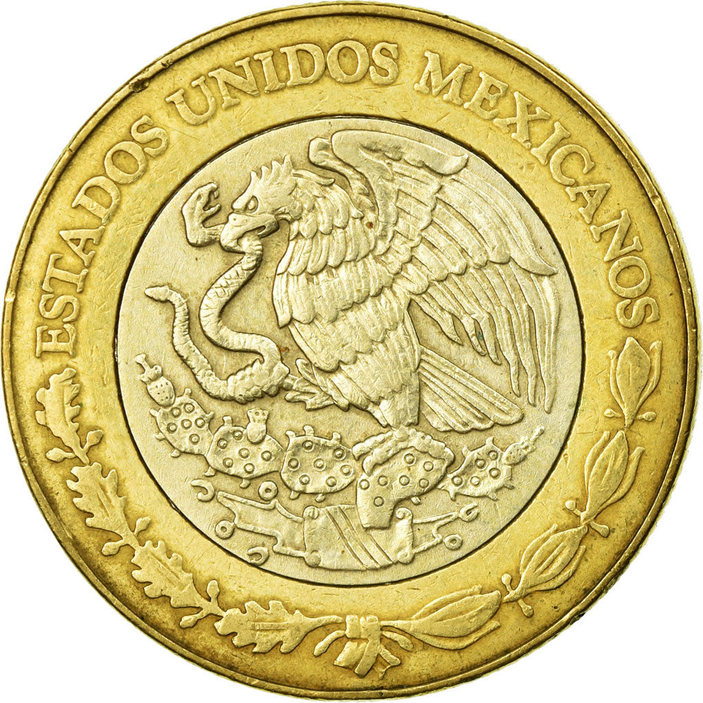 Coin, Mexico, 10 Pesos, 1997, Mexico City, EF(40-45), Bi-Metallic, KM:616