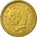 Moeda, Mónaco, 2 Francs, Undated (1943), EF(40-45), Alumínio-Bronze