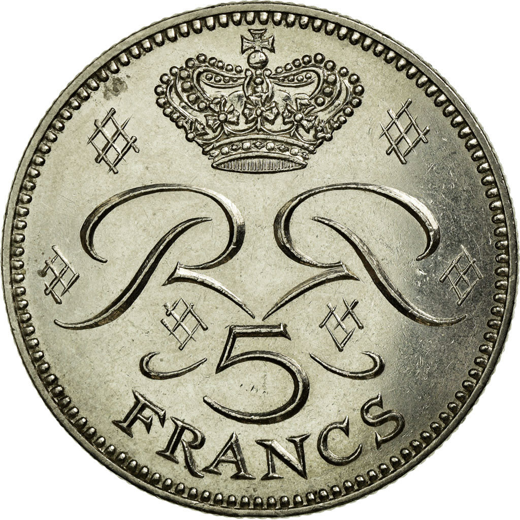 Coin, Monaco, Rainier III, 5 Francs, 1982, EF(40-45), Copper-nickel, KM:150