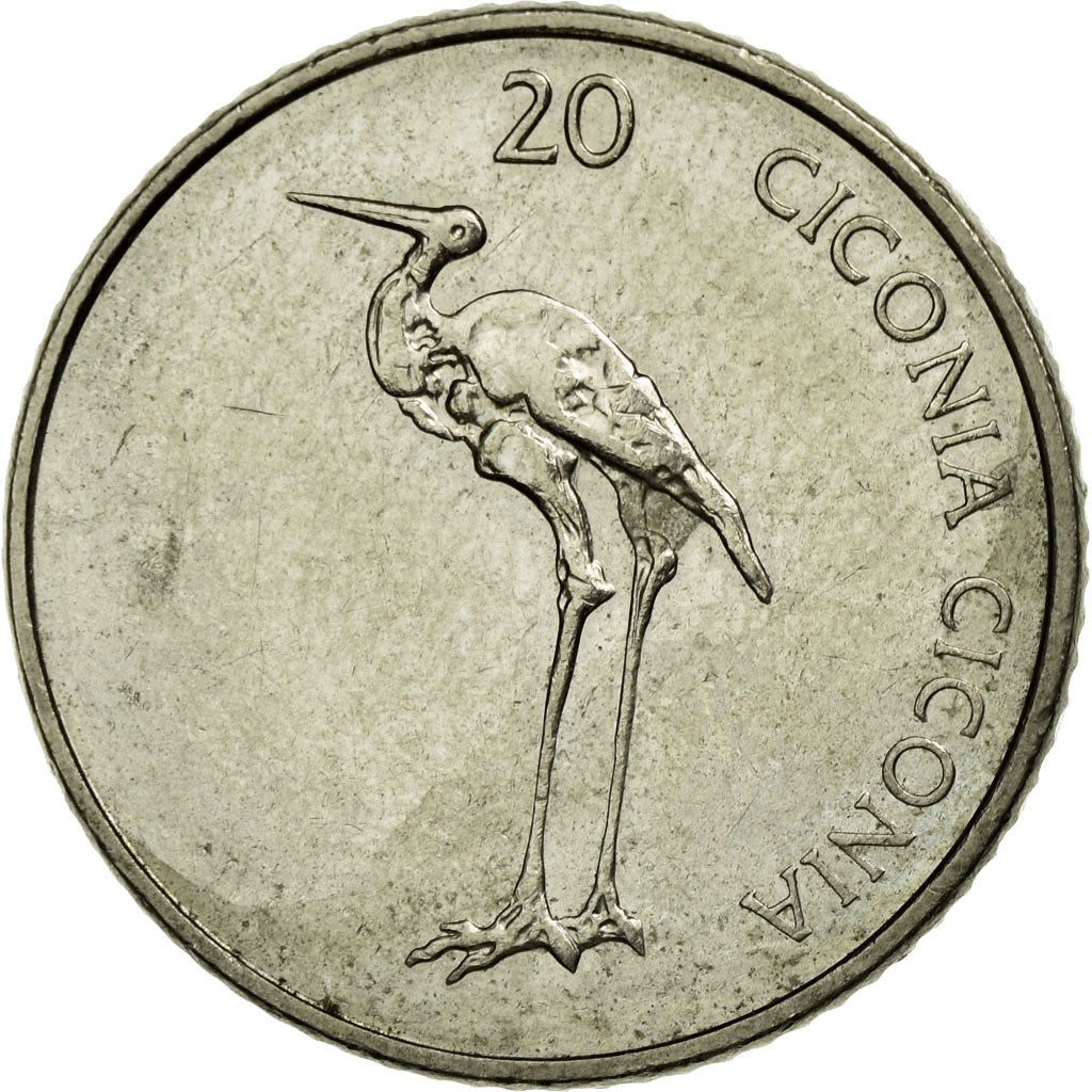 Coin, Slovenia, 20 Tolarjev, 2004, Kremnica, EF(40-45), Copper-nickel, KM:51