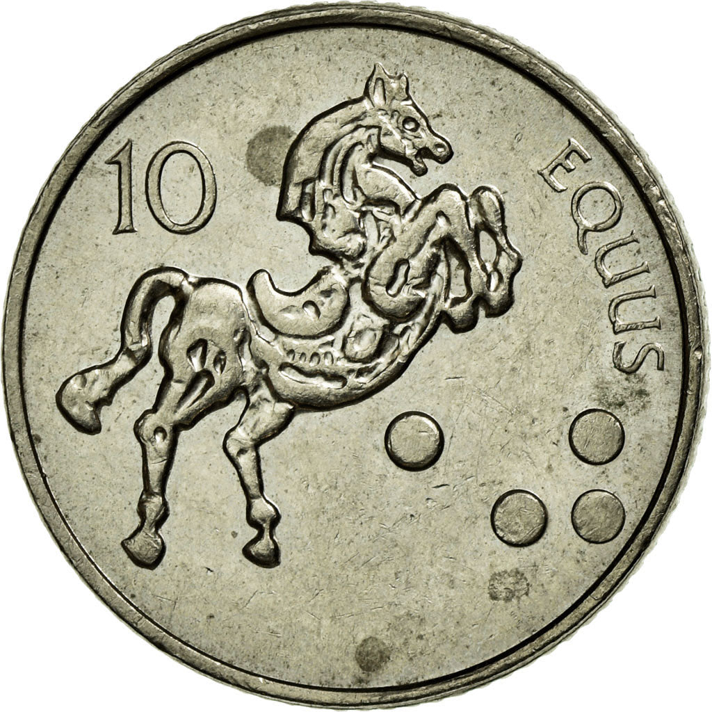 Coin, Slovenia, 10 Tolarjev, 2004, EF(40-45), Copper-nickel, KM:41