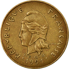Moneta, Nuova Caledonia, 100 Francs, 1991, Paris, BB, Nichel-bronzo, KM:15