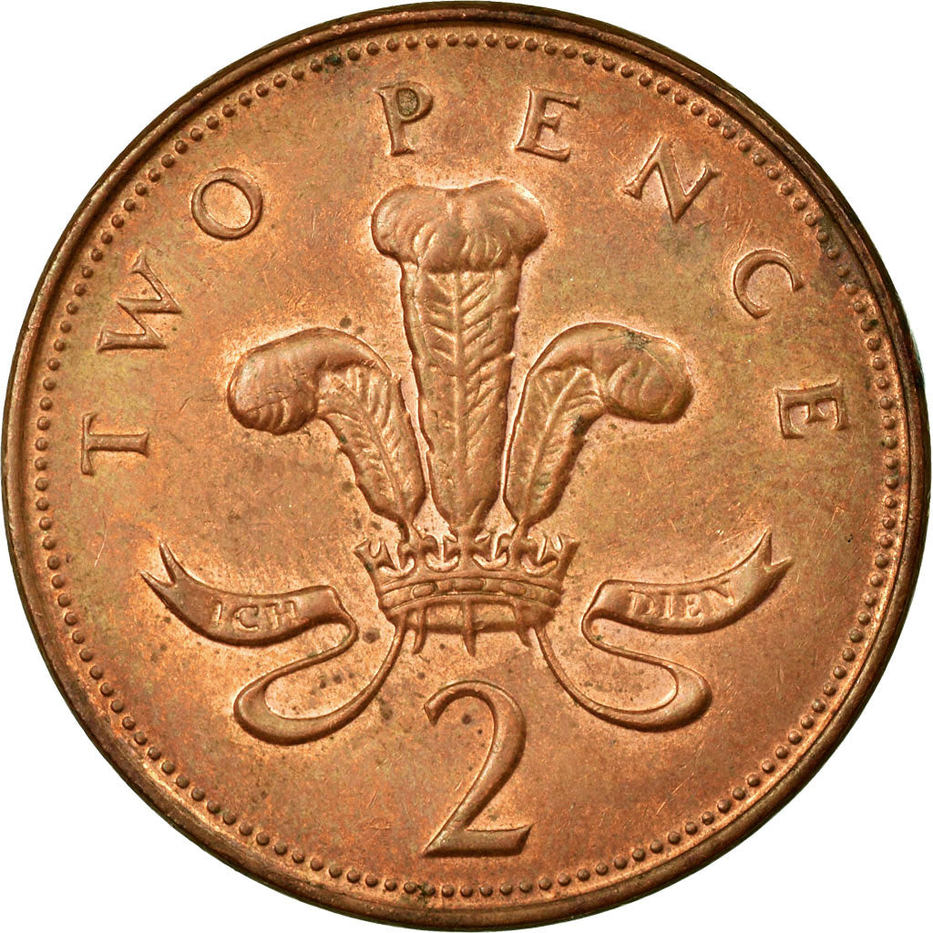 Munten, Groot Bretagne, Elizabeth II, 2 Pence, 2001, ZF, Copper Plated Steel