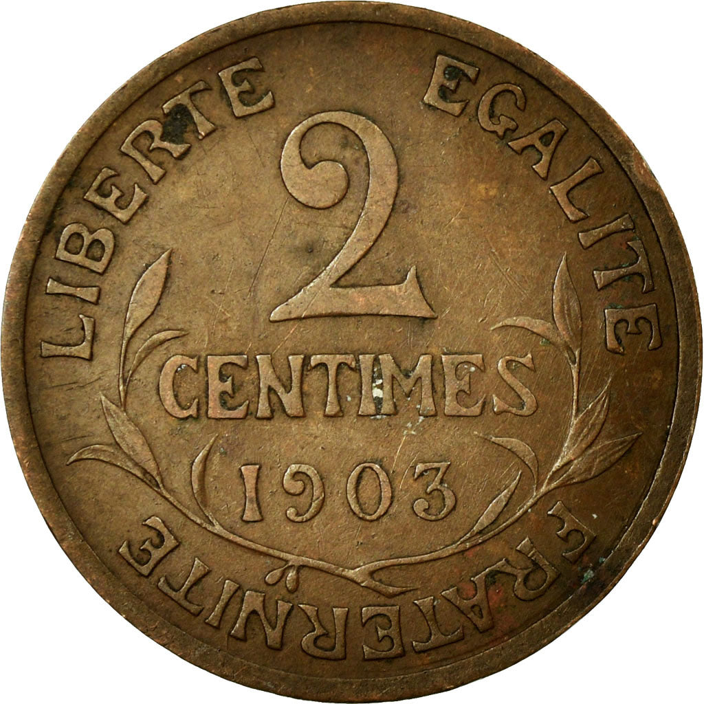 Monnaie, France, Dupuis, 2 Centimes, 1903, Paris, TB+, Bronze, Gadoury:107