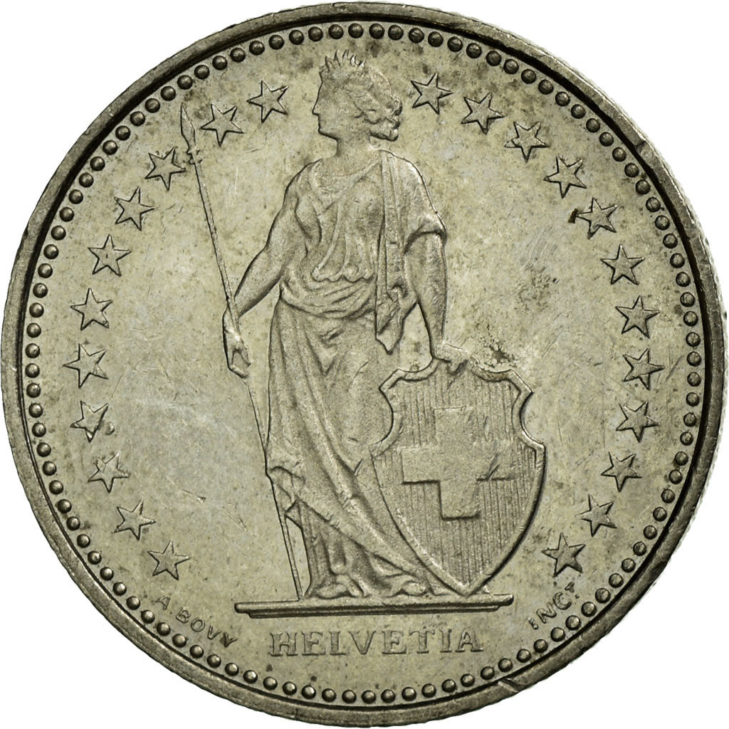 Coin, Switzerland, 1/2 Franc, 1984, Bern, EF(40-45), Copper-nickel, KM:23a.3