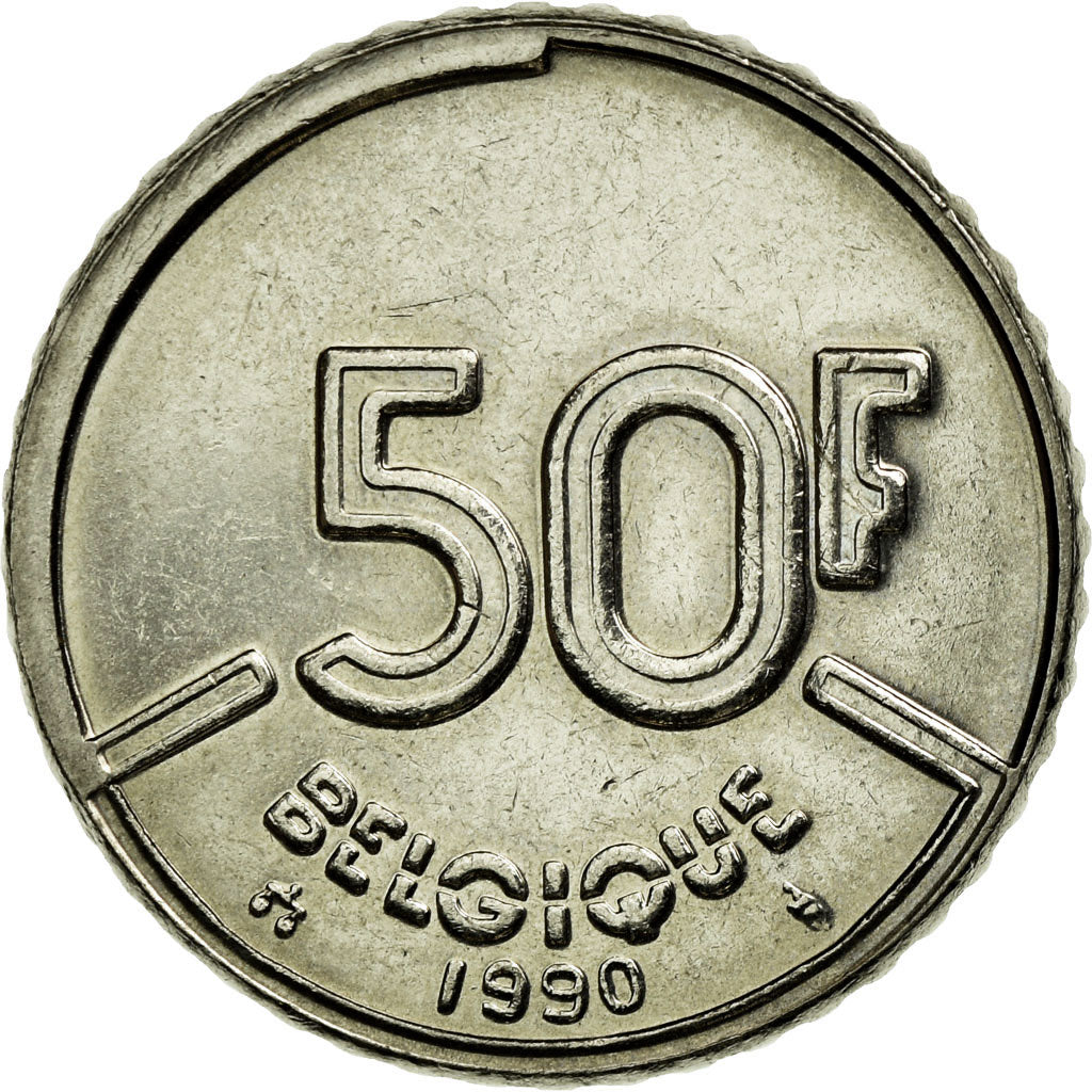 Coin, Belgium, Baudouin I, 50 Francs, 50 Frank, 1990, Brussels, Belgium