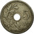 Moneta, Belgio, 5 Centimes, 1905, MB, Rame-nichel, KM:54