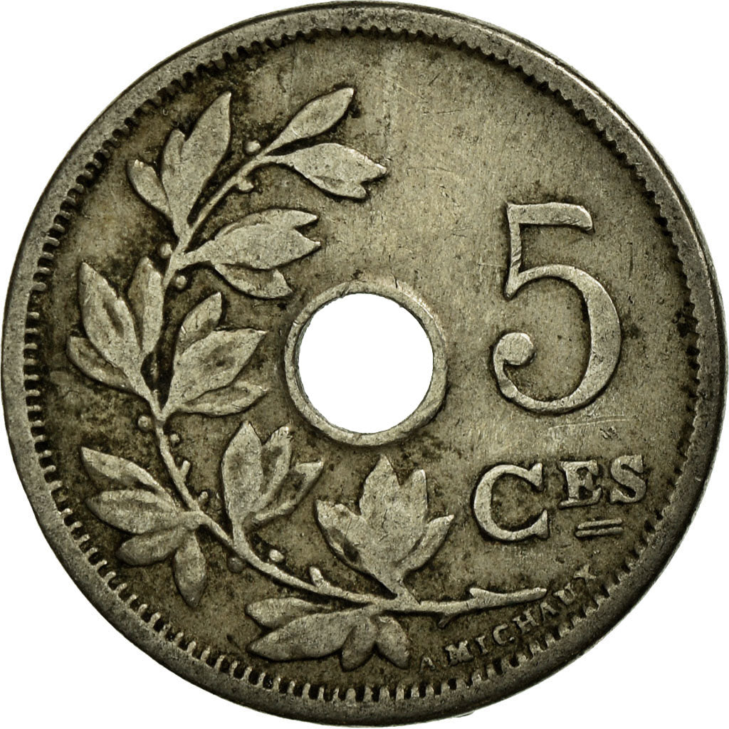 Coin, Belgium, 5 Centimes, 1905, EF(40-45), Copper-nickel, KM:54