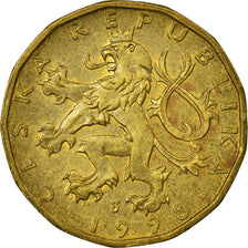 Moneda, República Checa, 20 Korun, 1998, MBC, Latón chapado en acero, KM:5