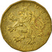 Coin, Czech Republic, 20 Korun, 1998, EF(40-45), Brass plated steel, KM:5