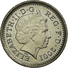 Coin, Great Britain, Elizabeth II, 5 Pence, 2001, EF(40-45), Copper-nickel