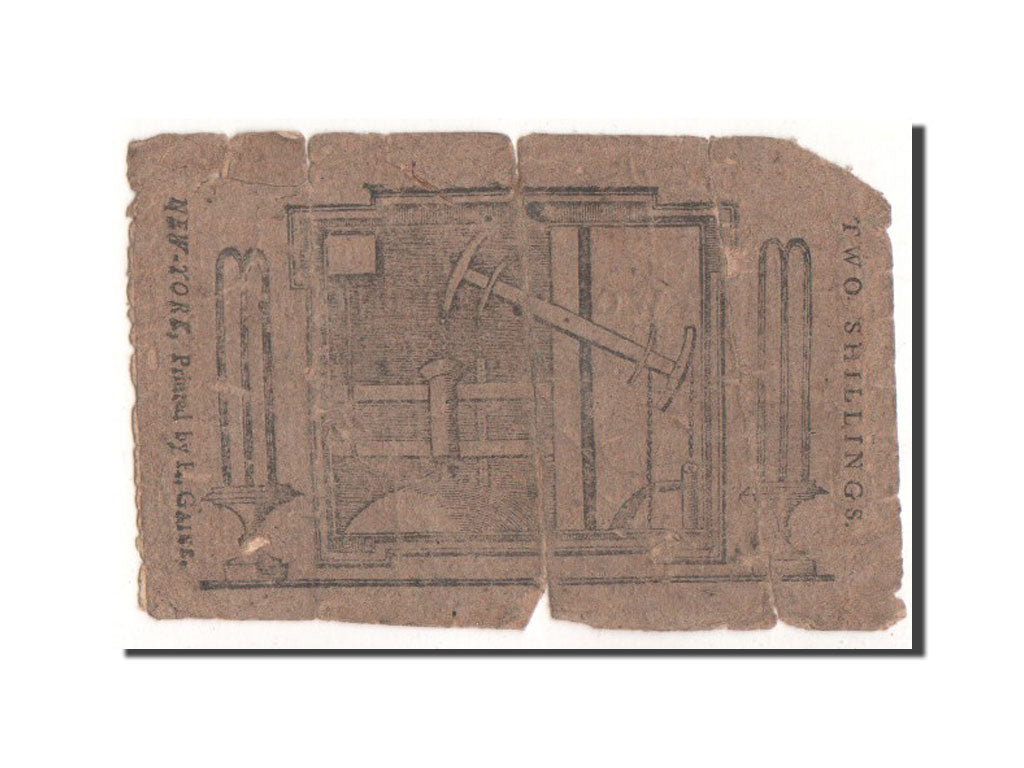 United States, 2 Shillings, 1755, F(12-15)