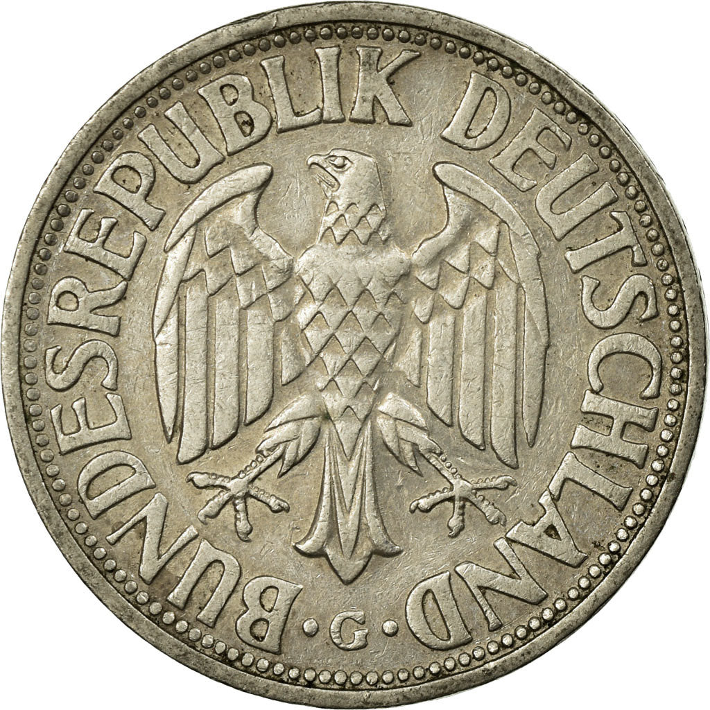 Munten, Federale Duitse Republiek, Mark, 1950, Karlsruhe, ZF, Copper-nickel