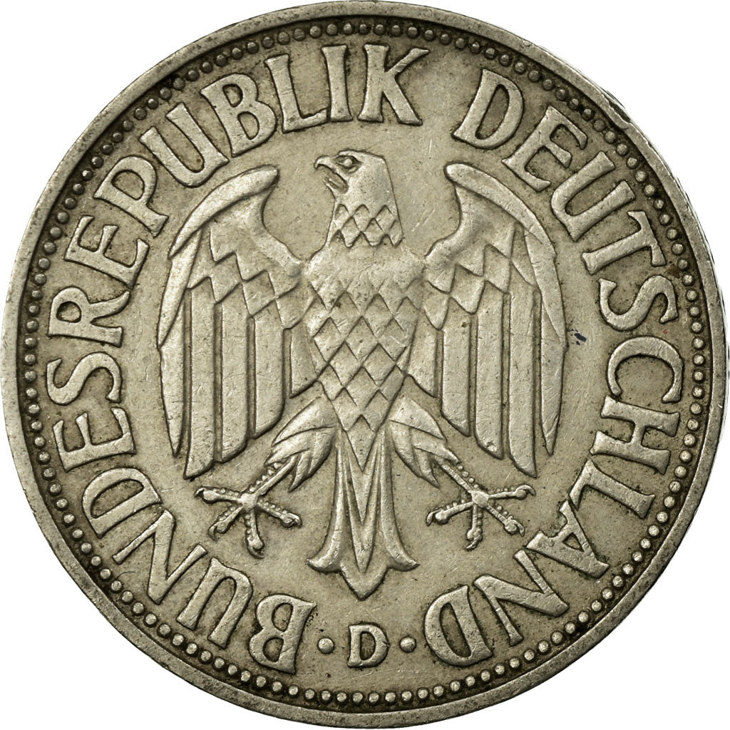 Moneta, GERMANIA - REPUBBLICA FEDERALE, Mark, 1958, Munich, BB, Rame-nichel