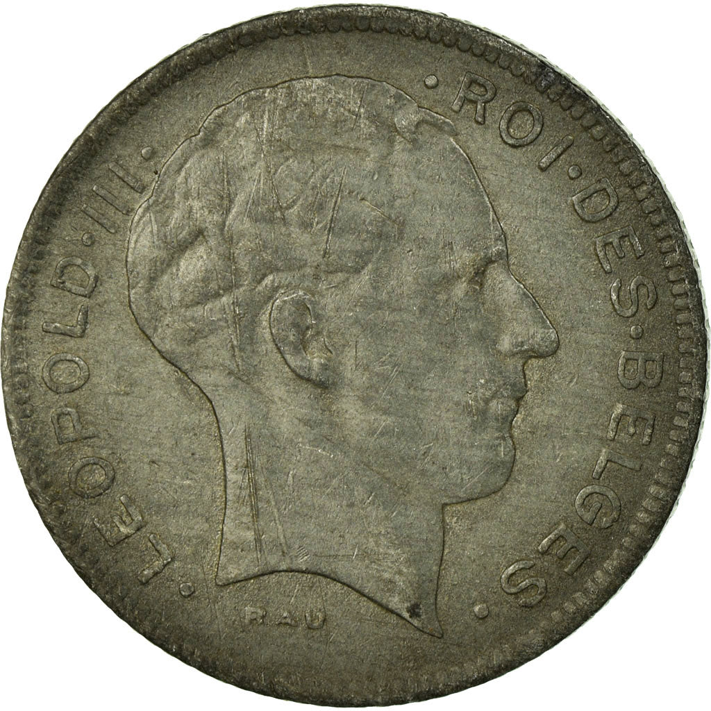 Coin, Belgium, 5 Francs, 5 Frank, 1945, VF(30-35), Zinc, KM:129.1