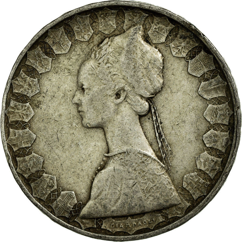 Coin, Italy, 500 Lire, 1959, Rome, EF(40-45), Silver, KM:98