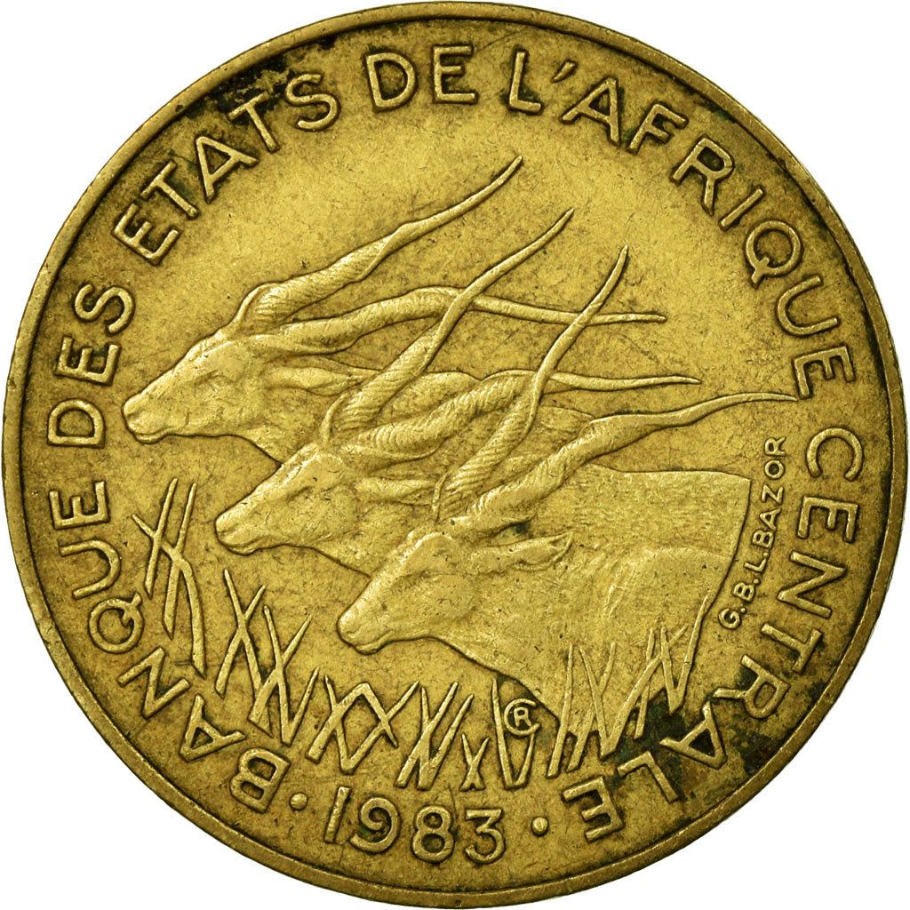 Coin, Central African States, 10 Francs, 1983, Paris, EF(40-45)