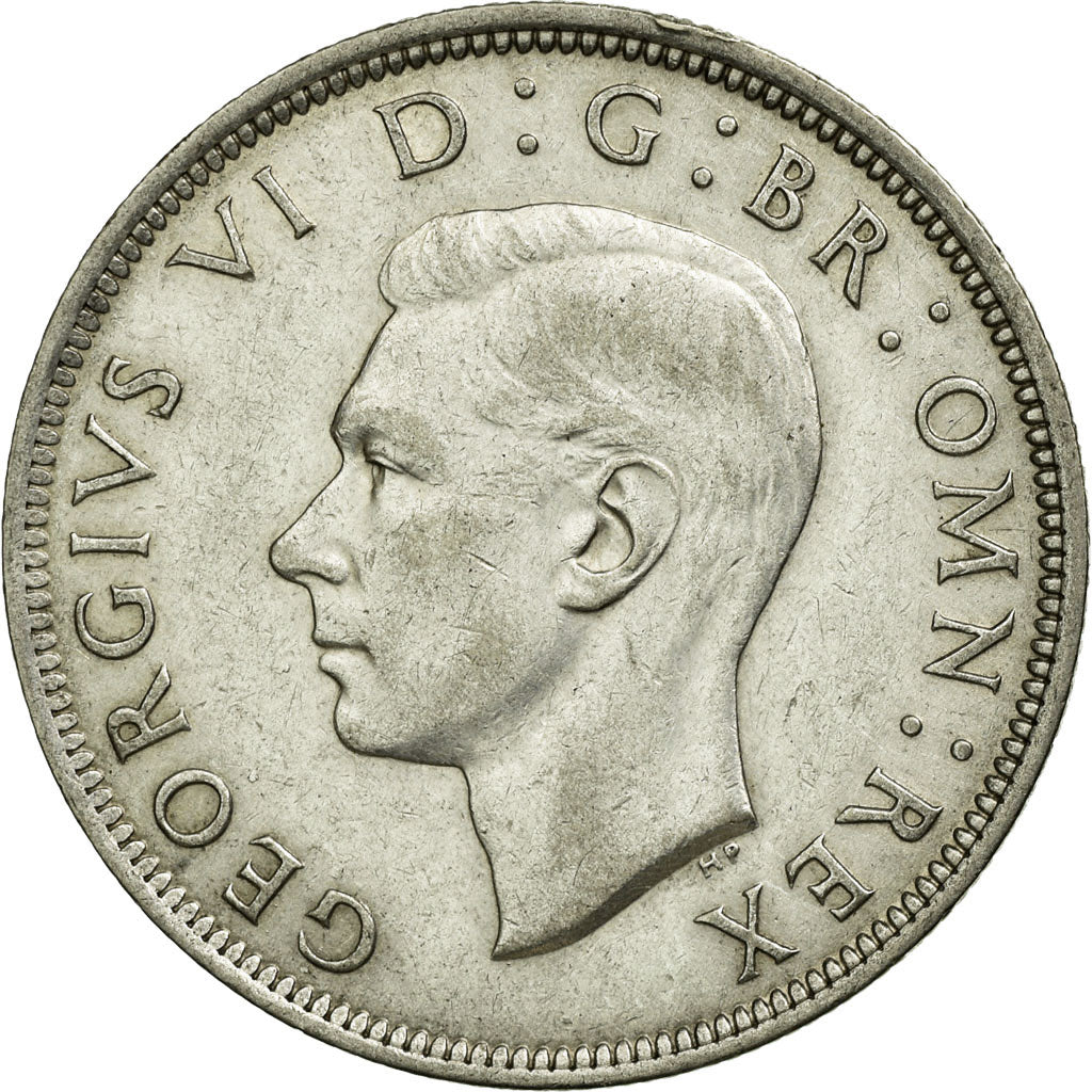 Coin, Great Britain, George VI, 1/2 Crown, 1942, AU(50-53), Silver, KM:856