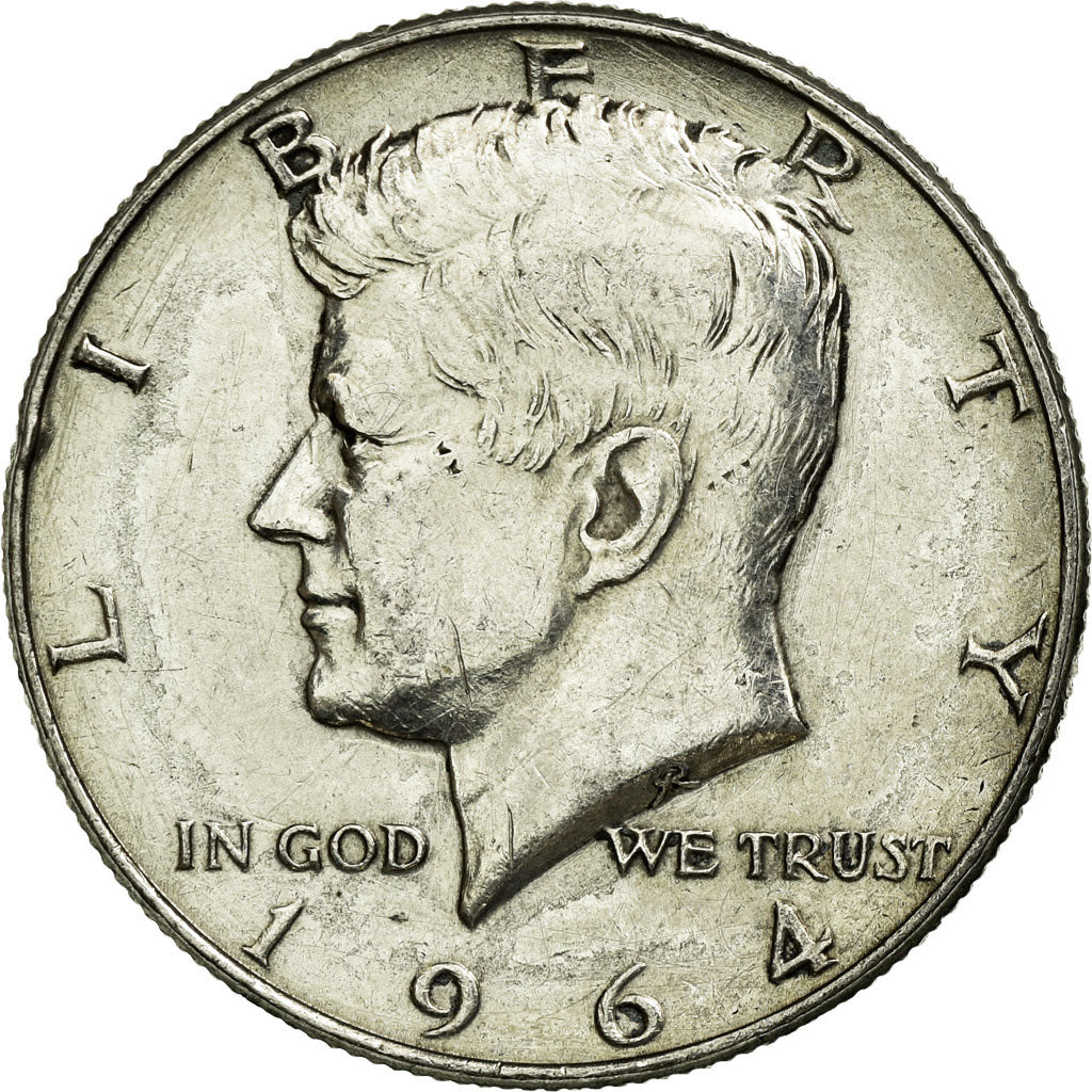 Coin, United States, Kennedy Half Dollar, Half Dollar, 1964, U.S. Mint