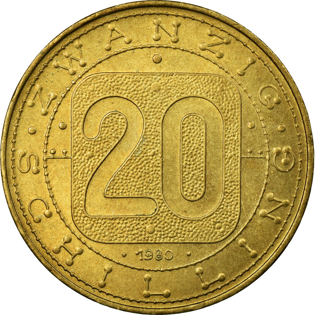 Coin, Austria, 20 Schilling, 1980, AU(55-58), Copper-Aluminum-Nickel, KM:2946.1