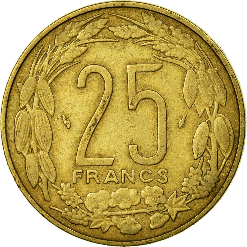 Coin, Central African States, 25 Francs, 1982, Paris, EF(40-45)