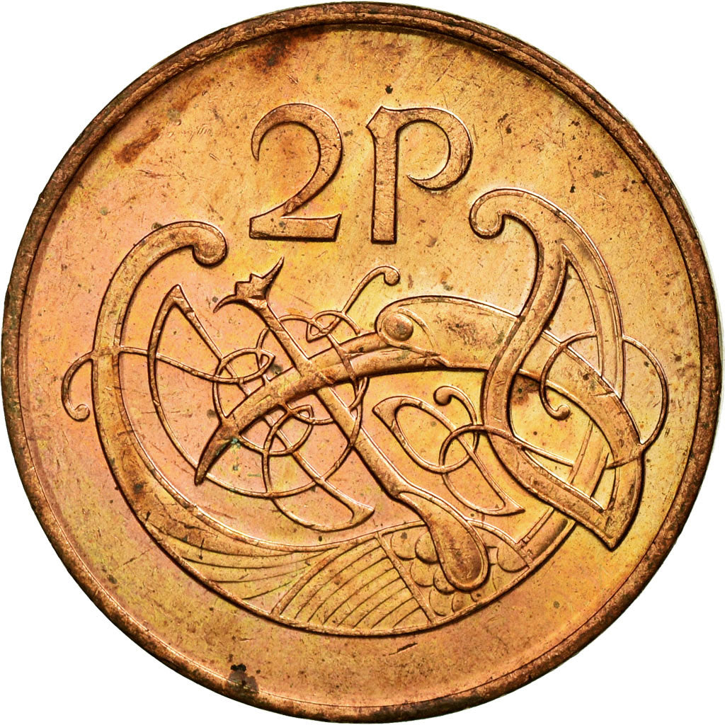 Coin, IRELAND REPUBLIC, 2 Pence, 1992, AU(50-53), Copper Plated Steel, KM:21a