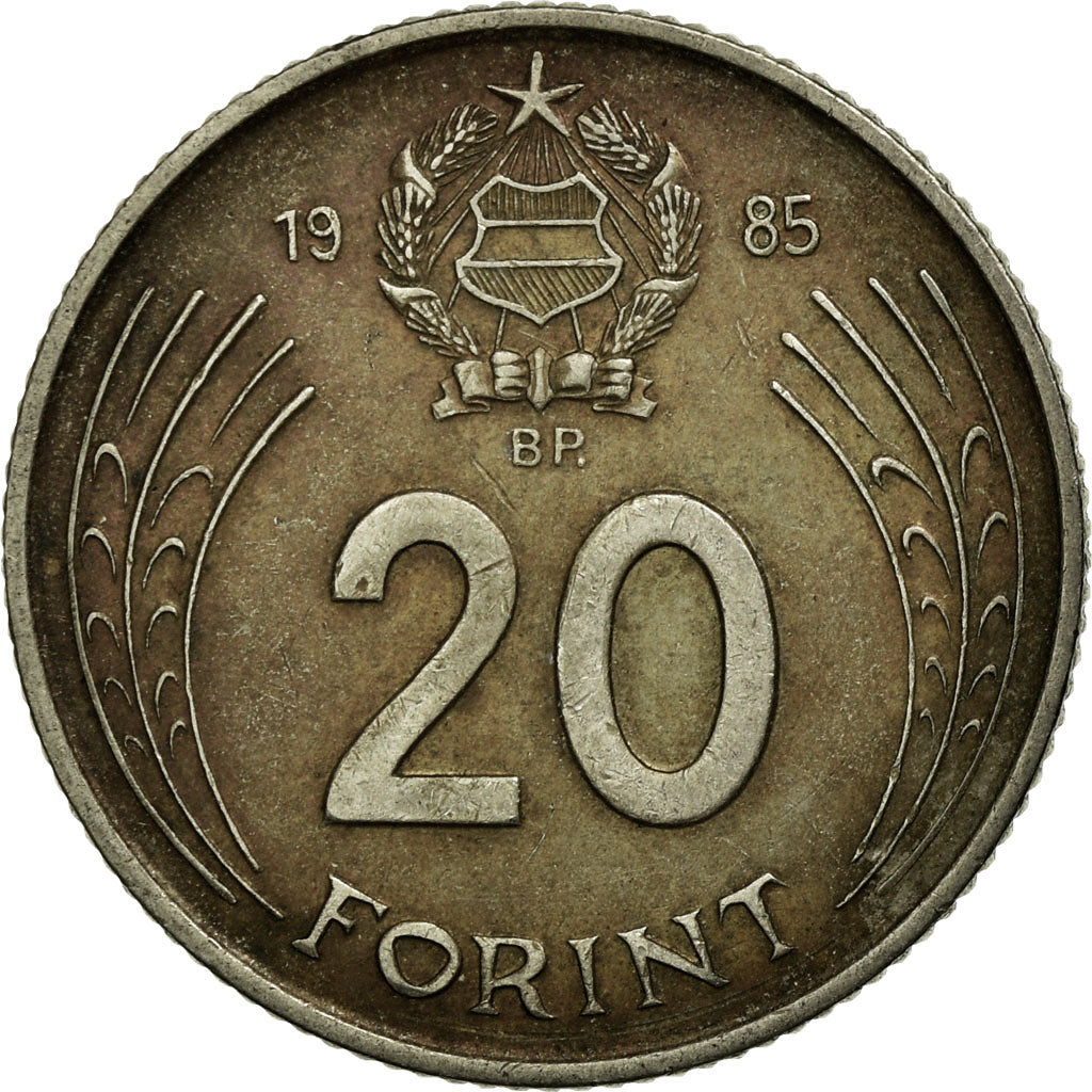 Coin, Hungary, 20 Forint, 1985, VF(30-35), Copper-nickel, KM:630