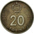 Moneda, Hungría, 20 Forint, 1985, BC+, Cobre - níquel, KM:630