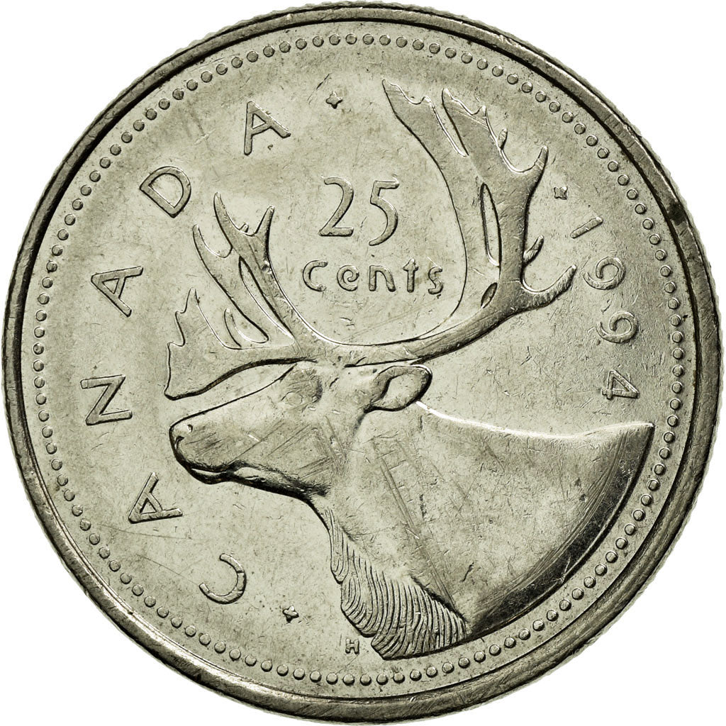 Coin, Canada, Elizabeth II, 25 Cents, 1994, Royal Canadian Mint, Ottawa