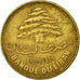 Moneta, Liban, 25 Piastres, 1969, EF(40-45), Mosiądz niklowy, KM:27.1