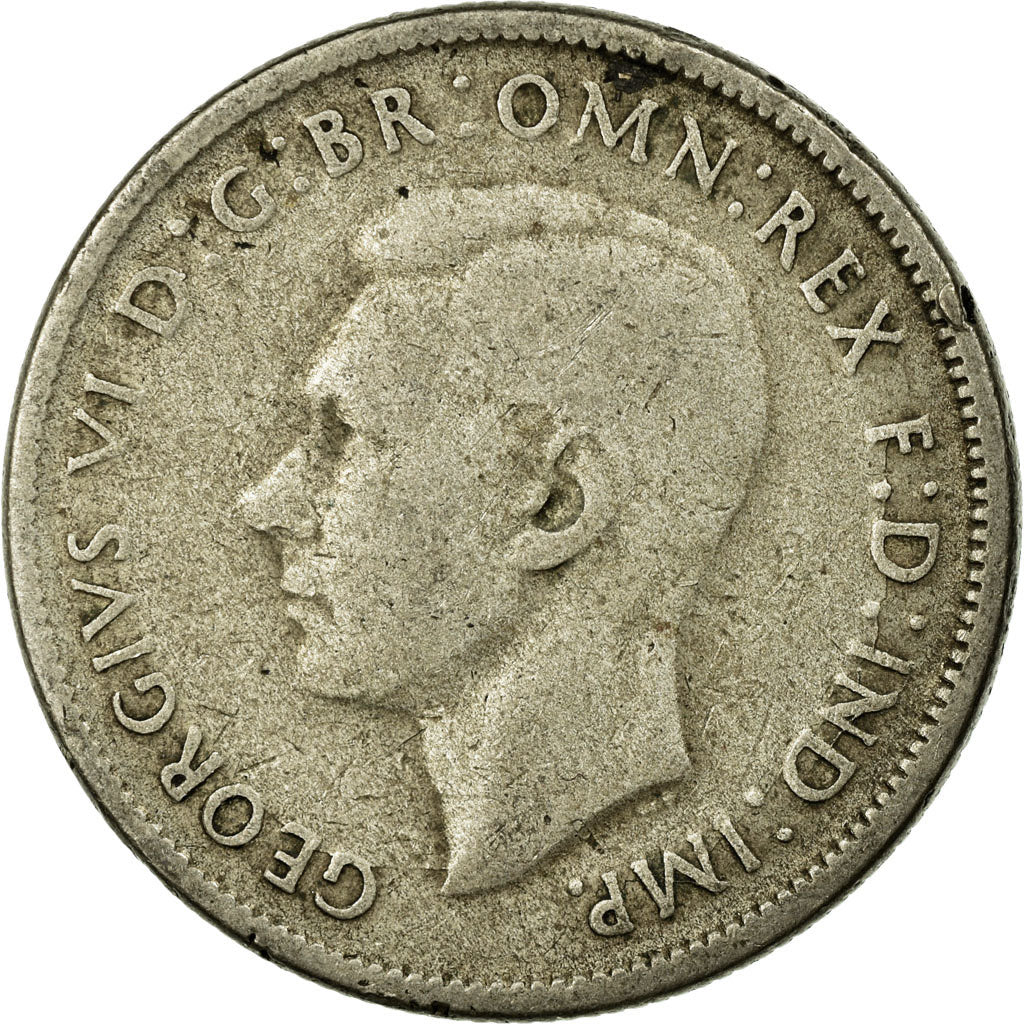 Coin, Australia, George VI, Florin, 1947, Melbourne, VF(20-25), Silver, KM:40a