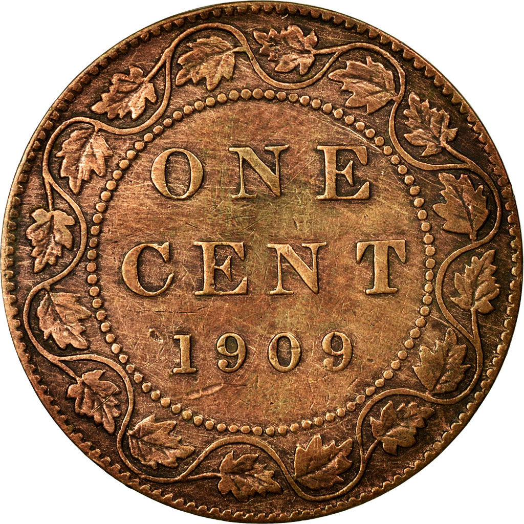Coin, Canada, Edward VII, Cent, 1909, Royal Canadian Mint, Ottawa, VF(30-35)