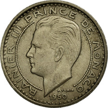 Coin, Monaco, Rainier III, 100 Francs, Cent, 1950, EF(40-45), Copper-nickel