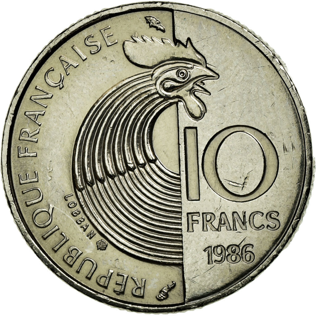 Coin, France, Schumann, 10 Francs, 1986, Paris, EF(40-45), Nickel, KM:958