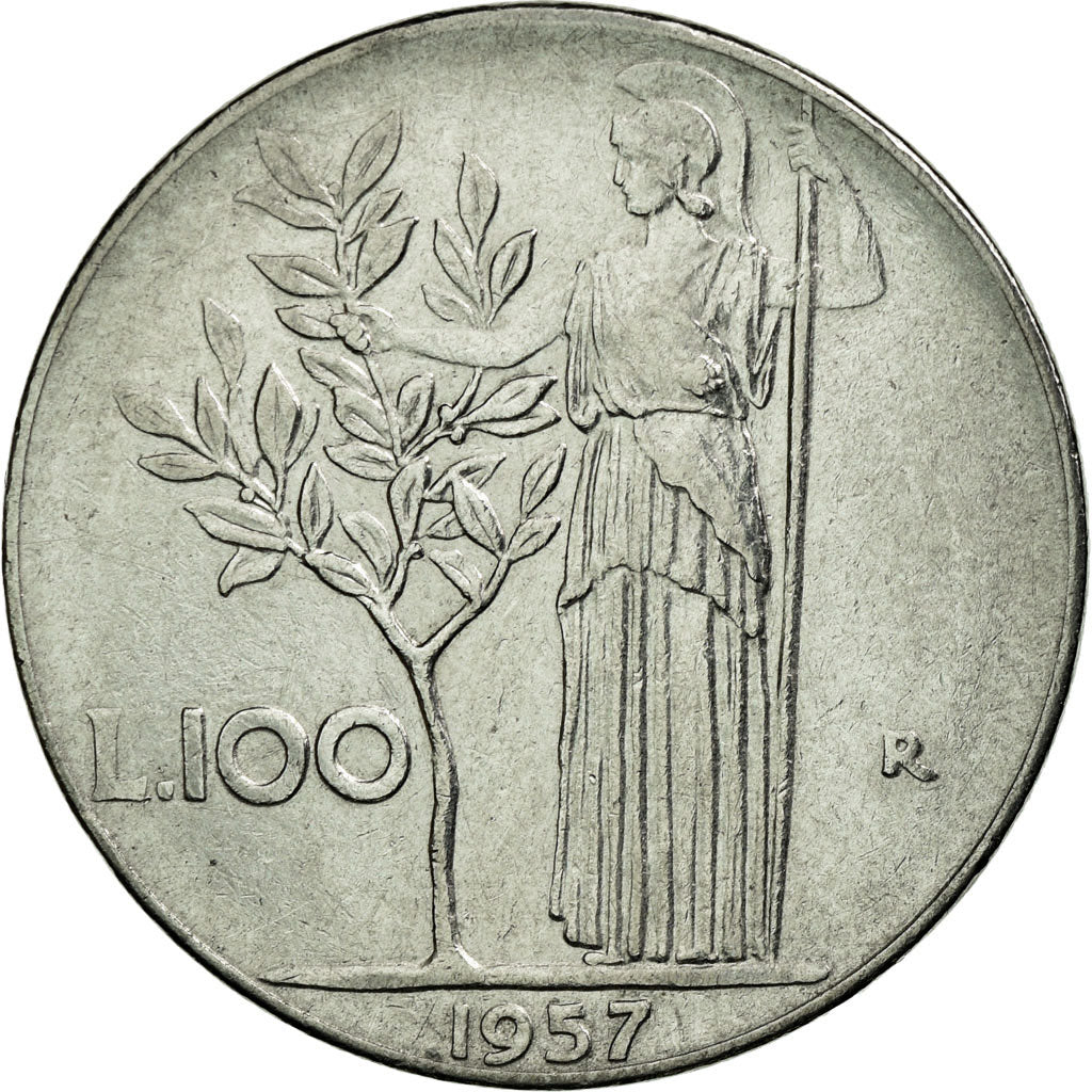 Monnaie, Italie, 100 Lire, 1957, Rome, TTB, Stainless Steel, KM:96.1