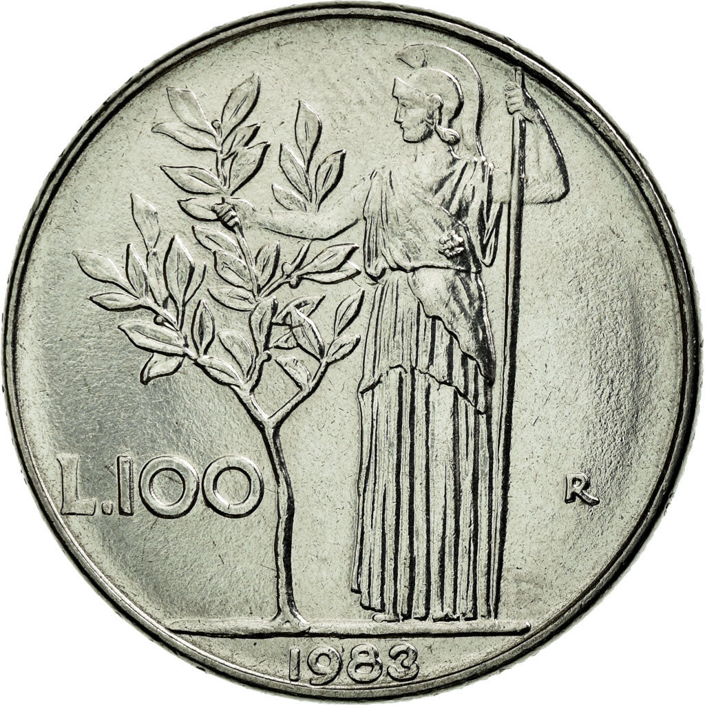 Moeda, Itália, 100 Lire, 1983, Rome, EF(40-45), Aço Inoxidável, KM:96.1