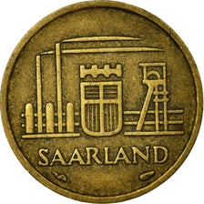 Coin, SAARLAND, 10 Franken, 1954, Paris, EF(40-45), Aluminum-Bronze, KM:1