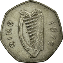 Coin, IRELAND REPUBLIC, 50 Pence, 1976, EF(40-45), Copper-nickel, KM:24